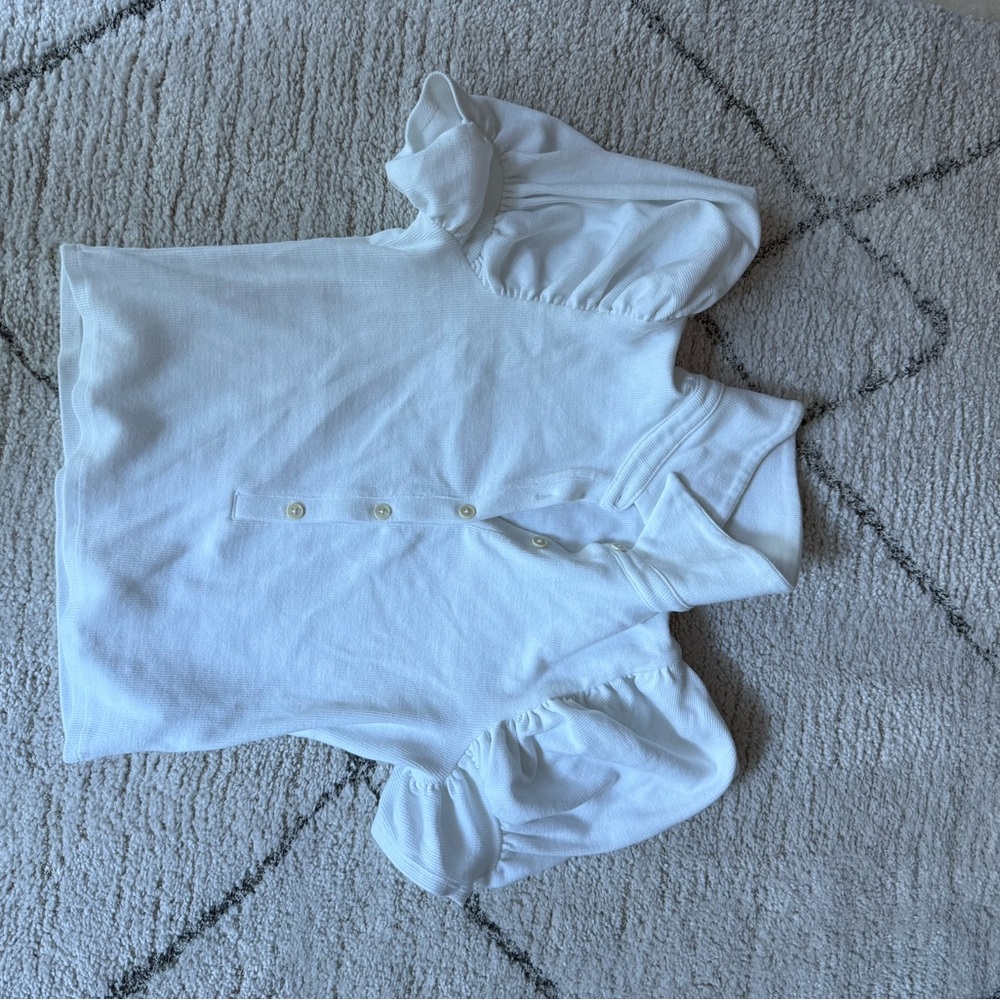 Express White Ribbed Knit Top
